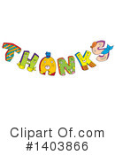 Thank You Clipart #1403866 by Cherie Reve