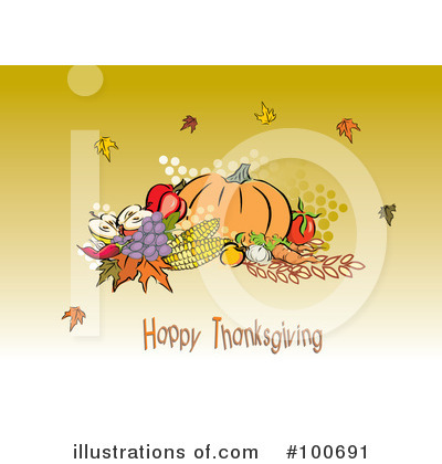 Royalty-Free (RF) Thanksgiving Clipart Illustration by MilsiArt - Stock Sample #100691