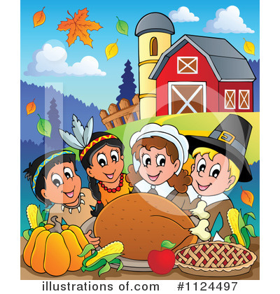 Royalty-Free (RF) Thanksgiving Clipart Illustration by visekart - Stock Sample #1124497