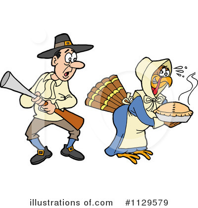 Royalty-Free (RF) Thanksgiving Clipart Illustration by LaffToon - Stock Sample #1129579