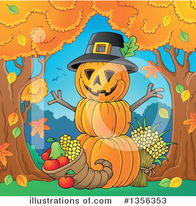 Royalty-Free (RF) Thanksgiving Clipart Illustration by visekart - Stock Sample #1356353