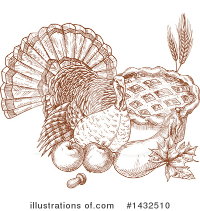 Turkey Bird Clipart #1432510 by Vector Tradition SM
