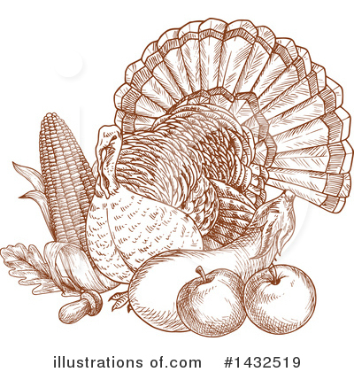 Turkey Bird Clipart #1432519 by Vector Tradition SM