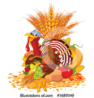 Thanksgiving Turkey Clipart #1689340 by Pushkin