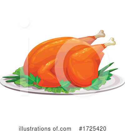 Roasted Turkey Clipart #1725420 by Vector Tradition SM