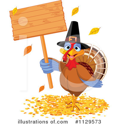 Royalty-Free (RF) Thanksgiving Turkey Clipart Illustration by Pushkin - Stock Sample #1129573