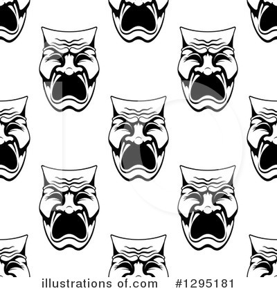 Theater Mask Clipart #1295181 by Vector Tradition SM