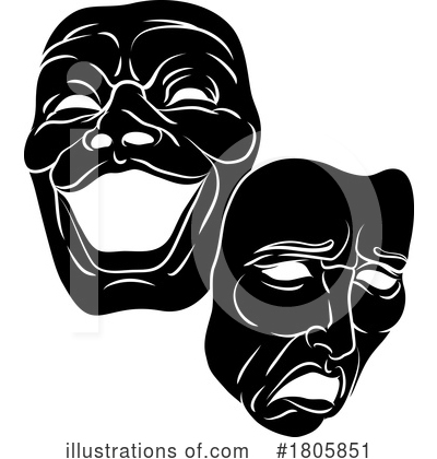 Theater Mask Clipart #1805851 by AtStockIllustration