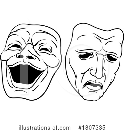 Theater Mask Clipart #1807335 by AtStockIllustration