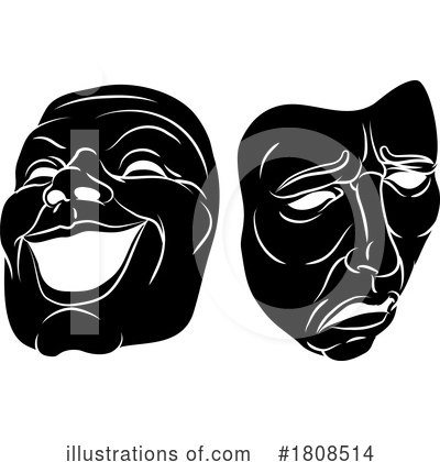 Theater Mask Clipart #1808514 by AtStockIllustration