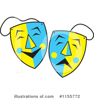 Royalty-Free (RF) Theater Mask Clipart Illustration by Johnny Sajem - Stock Sample #1155772