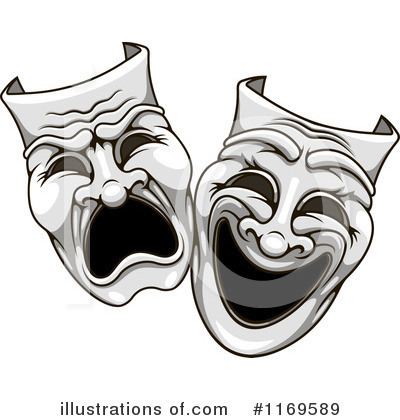 Theater Mask Clipart #1169589 by Vector Tradition SM