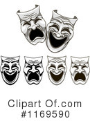 Theater Mask Clipart #1169590 by Vector Tradition SM