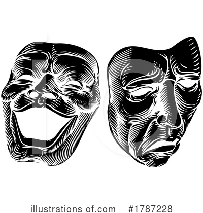 Theater Mask Clipart #1787228 by AtStockIllustration