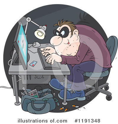 Royalty-Free (RF) Thief Clipart Illustration by Alex Bannykh - Stock Sample #1191348
