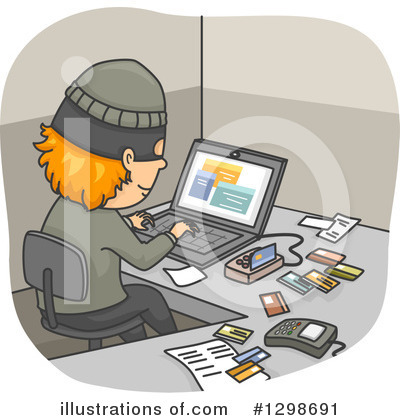 Royalty-Free (RF) Thief Clipart Illustration by BNP Design Studio - Stock Sample #1298691