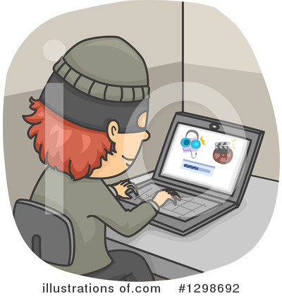 Royalty-Free (RF) Thief Clipart Illustration by BNP Design Studio - Stock Sample #1298692