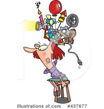 Royalty-Free (RF) Thinking Clipart Illustration by toonaday - Stock Sample #437677