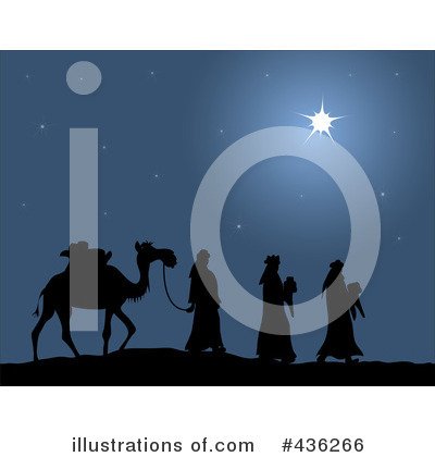 Royalty-Free (RF) Three Wise Men Clipart Illustration by Pams Clipart - Stock Sample #436266