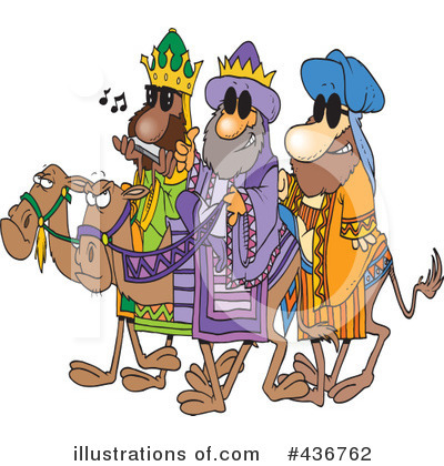 Royalty-Free (RF) Three Wise Men Clipart Illustration by toonaday - Stock Sample #436762
