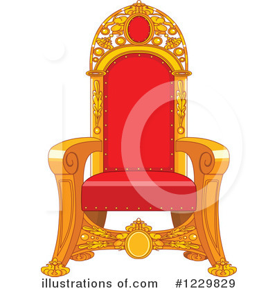 Royalty-Free (RF) Throne Clipart Illustration by Pushkin - Stock Sample #1229829