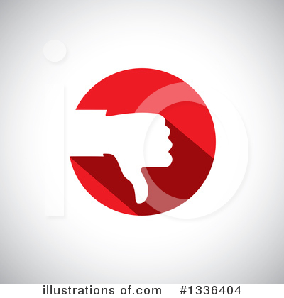 Royalty-Free (RF) Thumb Down Clipart Illustration by ColorMagic - Stock Sample #1336404