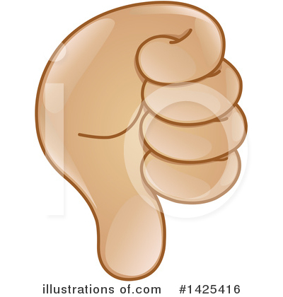 Royalty-Free (RF) Thumb Down Clipart Illustration by yayayoyo - Stock Sample #1425416