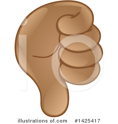 Royalty-Free (RF) Thumb Down Clipart Illustration by yayayoyo - Stock Sample #1425417