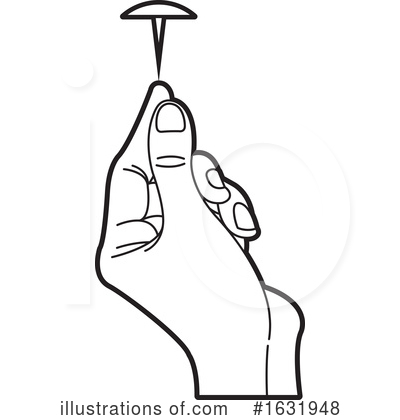 Thumb Tack Clipart #1631948 by Lal Perera