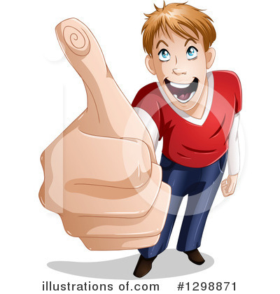 Royalty-Free (RF) Thumb Up Clipart Illustration by Liron Peer - Stock Sample #1298871