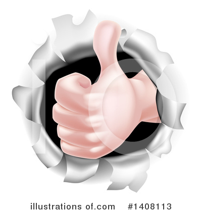 Royalty-Free (RF) Thumb Up Clipart Illustration by AtStockIllustration - Stock Sample #1408113
