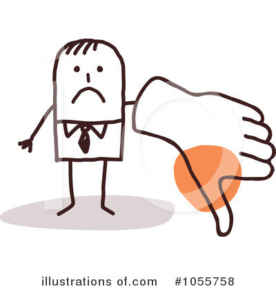 Royalty-Free (RF) Thumbs Down Clipart Illustration by NL shop - Stock Sample #1055758