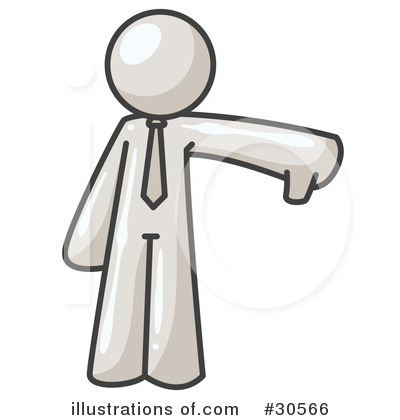 Royalty-Free (RF) Thumbs Down Clipart Illustration by Leo Blanchette - Stock Sample #30566