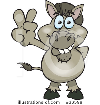 Donkey Clipart #36598 by Dennis Holmes Designs
