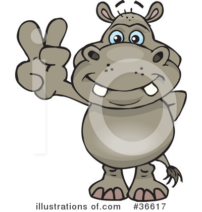 Hippo Clipart #36617 by Dennis Holmes Designs