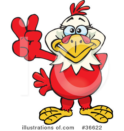 Rooster Clipart #36622 by Dennis Holmes Designs