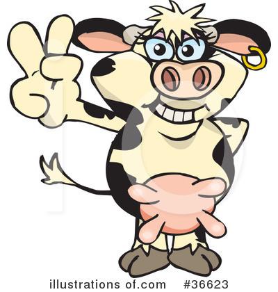 Cow Clipart #36623 by Dennis Holmes Designs