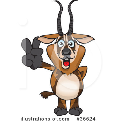Gazelle Clipart #36624 by Dennis Holmes Designs