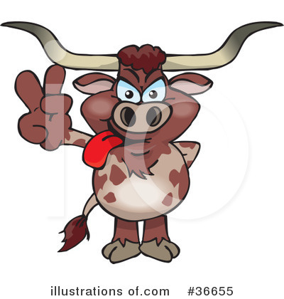 Bull Clipart #36655 by Dennis Holmes Designs