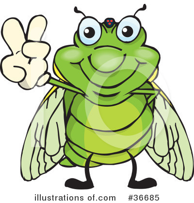 Cicada Clipart #36685 by Dennis Holmes Designs