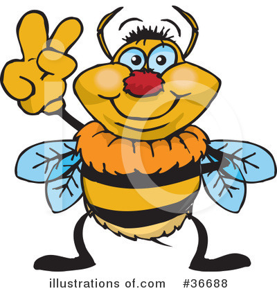 Bees Clipart #36688 by Dennis Holmes Designs