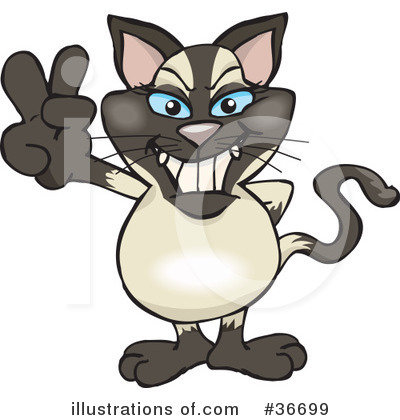 Siamese Cat Clipart #36699 by Dennis Holmes Designs