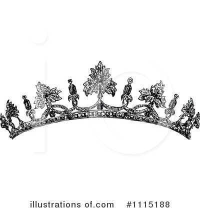 Royalty-Free (RF) Tiara Clipart Illustration by Prawny Vintage - Stock Sample #1115188