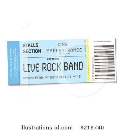 Royalty-Free (RF) Ticket Clipart Illustration by michaeltravers - Stock Sample #216740