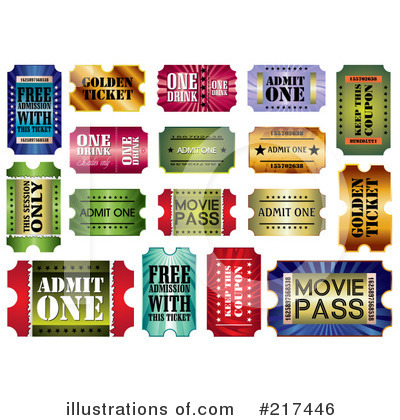 Royalty-Free (RF) Tickets Clipart Illustration by MilsiArt - Stock Sample #217446