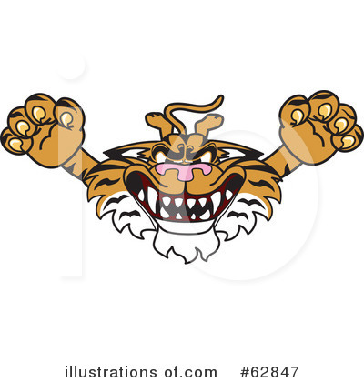 Royalty-Free (RF) Tiger Character Clipart Illustration by Mascot Junction - Stock Sample #62847
