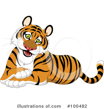 Royalty-Free (RF) Tiger Clipart Illustration by yayayoyo - Stock Sample #100482