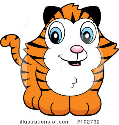 Royalty-Free (RF) Tiger Clipart Illustration by Cory Thoman - Stock Sample #102702