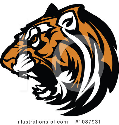 Royalty-Free (RF) Tiger Clipart Illustration by Chromaco - Stock Sample #1087931
