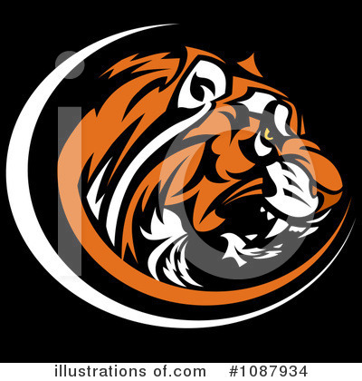 Royalty-Free (RF) Tiger Clipart Illustration by Chromaco - Stock Sample #1087934
